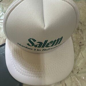 Vintage Salem Number 1 in Refreshment White Trucker Snapback Hat Sail Boat Logo